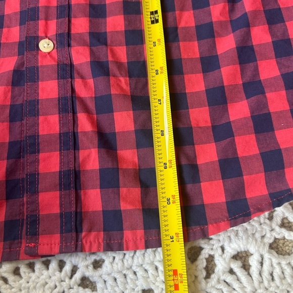 Men’s Chaps Natural Stretch Pink Blue Checked Long Sleeve Button Up Shirt XL - Picture 9 of 10